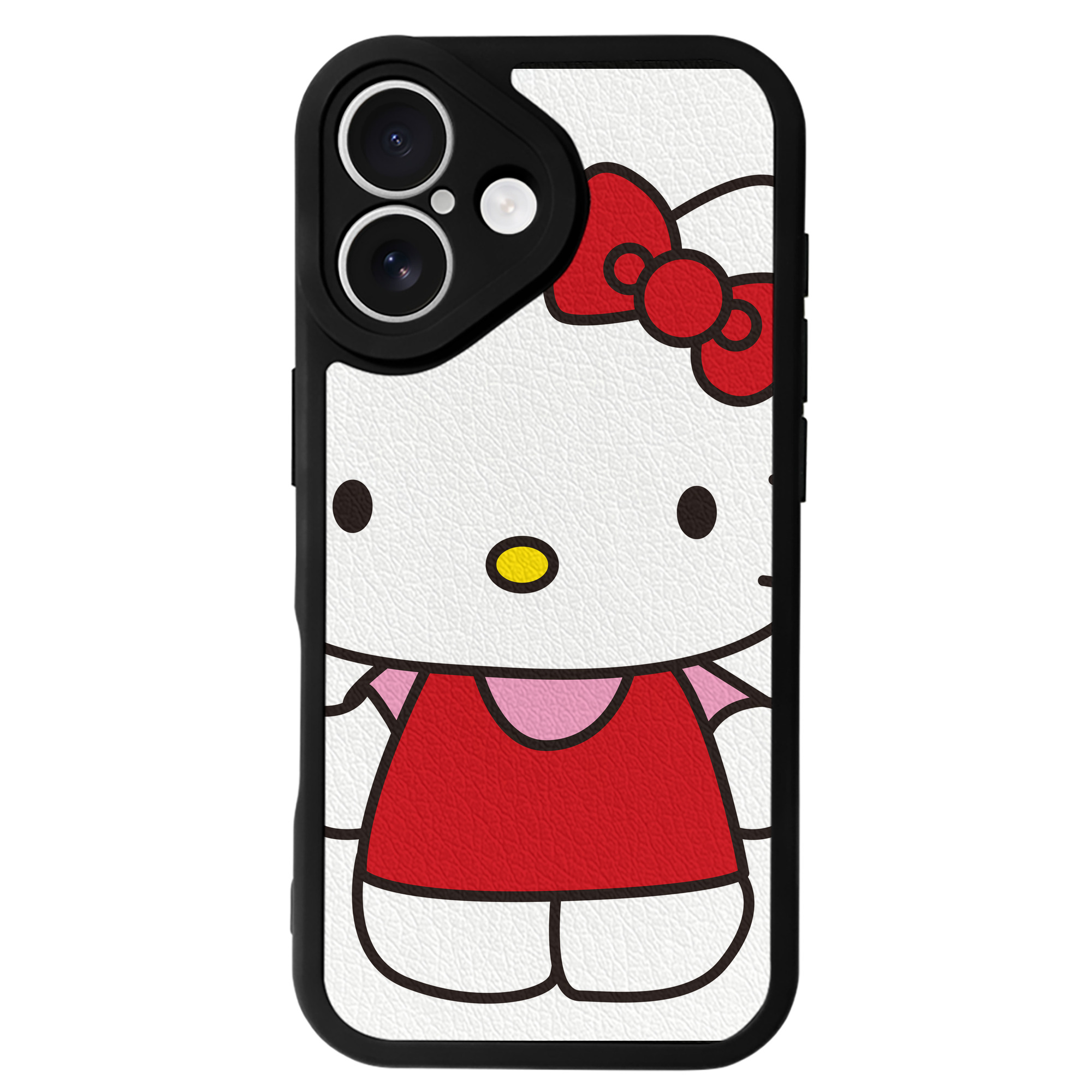 （画像用） Hello Kitty ハローキティ 【iPhone 16シリーズ対応】シリコンスマホケース（レザー調） 材質：シリコン